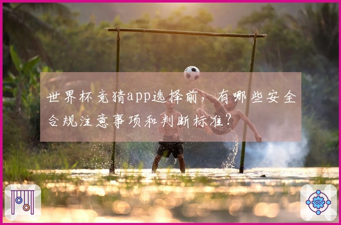 世界杯竞猜app选择前，有哪些安全合规注意事项和判断标准？
